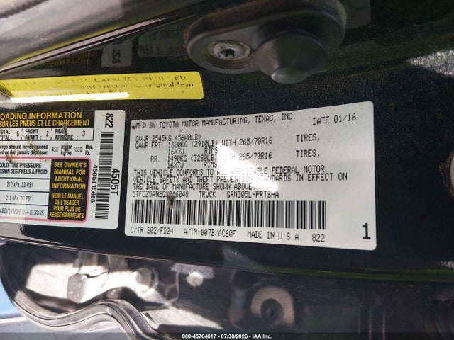 5TFCZ5AN2GX016048 Toyota Tacoma Trd Off Road