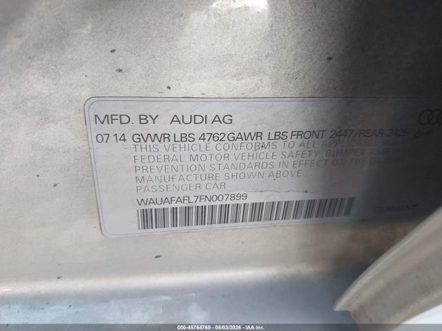 WAUAFAFL7FN007899 Audi A4 2.0t Premium