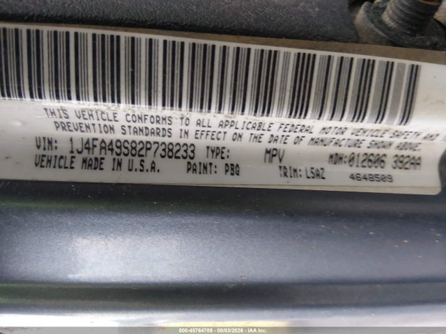 Продажа на аукционе авто 2002 Jeep Wrangler Sport, vin: 1J4FA49S82P738233, номер лота: 45764789