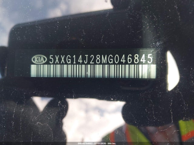 Aukcja sprzedaży 2021 Kia K5 Lxs, vin: 5XXG14J28MG046845, numer aukcji: 45764883