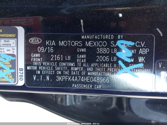 KIA FORTE LX 2017 3KPFK4A74HE048966 Image 9