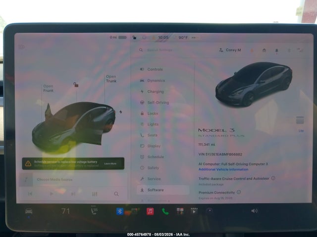 Aukcja sprzedaży 2021 Tesla Model 3 Standard Range Plus Rear-wheel Drive, vin: 5YJ3E1EA8MF866882, numer aukcji: 45764978