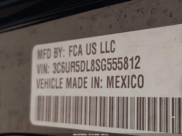3C6UR5DL8SG555812 RAM 2500