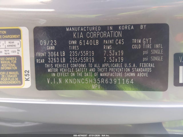Продаж на аукціоні авто 2024 Kia Carnival Mpv Ex, vin: KNDNC5H35R6391164, номер лоту: 45765257