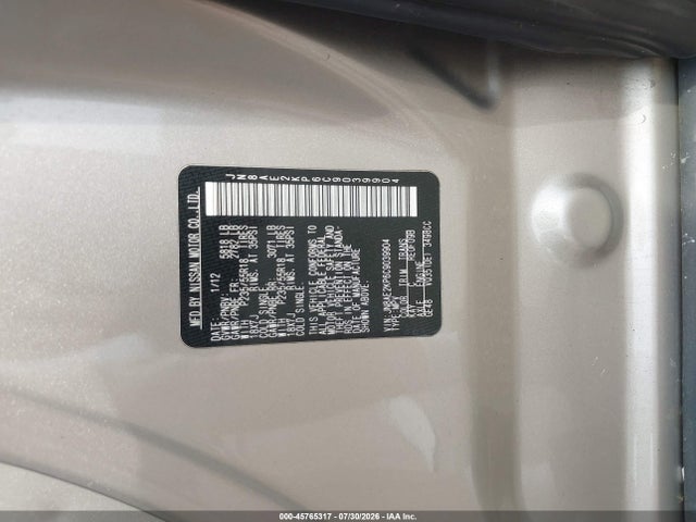 Продажа на аукционе авто 2012 Nissan Quest Sl, vin: JN8AE2KP6C9039904, номер лота: 45765317