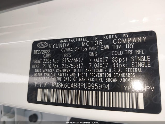 Hyundai Kona Sel 2023 KM8K6CAB3PU995994 Image 9