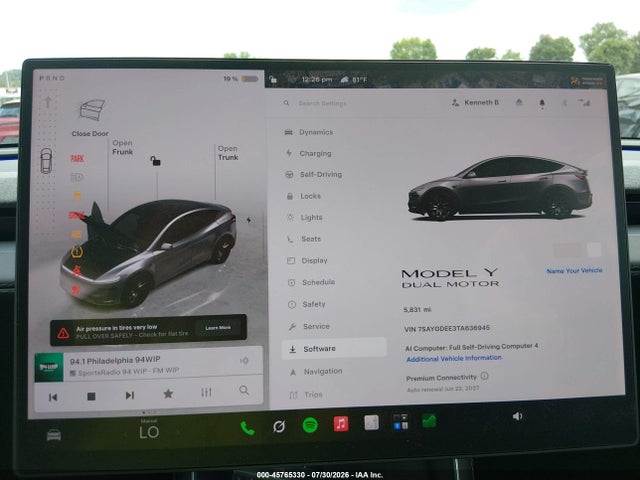 7SAYGDEE3TA636945 Tesla Model Y All-wheel Drive/long Range Launch Series/premium All-wheel Drive