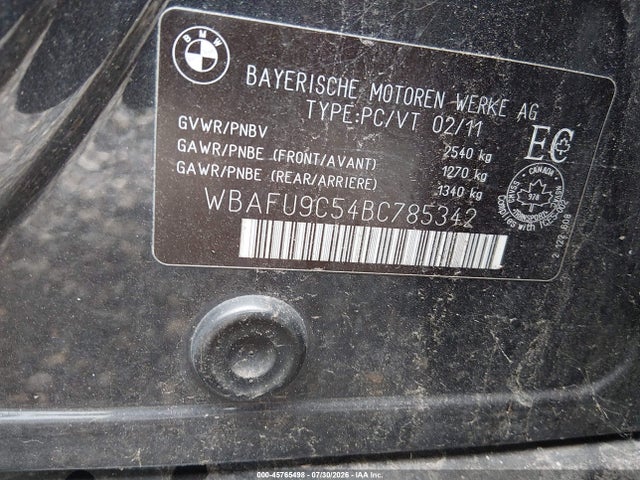 Продажа на аукционе авто 2011 Bmw 550i Xdrive, vin: WBAFU9C54BC785342, номер лота: 45765498