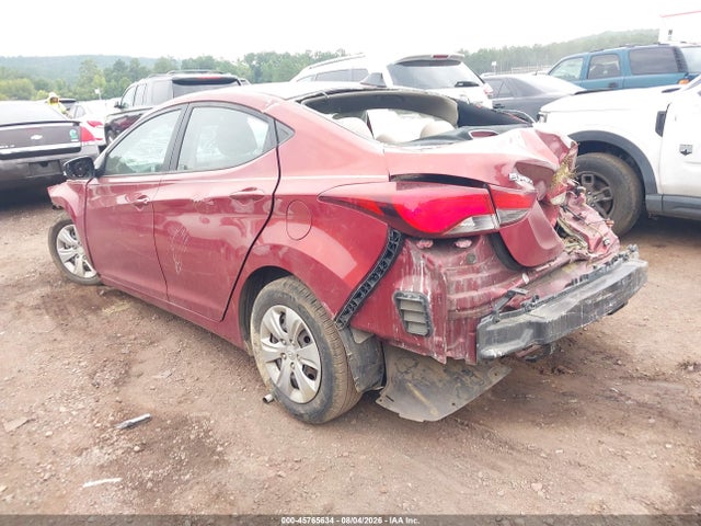 45765634 :رقم المزاد ، 5NPDH4AE3GH781475 vin ، 2016 Hyundai Elantra Se مزاد بيع