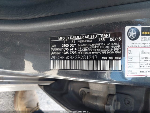 WDDHF5KB8GB231343 Mercedes-Benz E 350