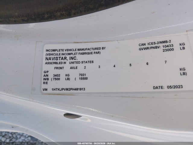 Продажа на аукционе авто 2023 Chevrolet Silverado Md Work Truck, vin: 1HTKJPVM2PH481913, номер лота: 45765754