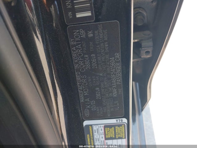 Aukcja sprzedaży 2015 Kia Forte Lx, vin: KNAFX4A60F5415604, numer aukcji: 45765758
