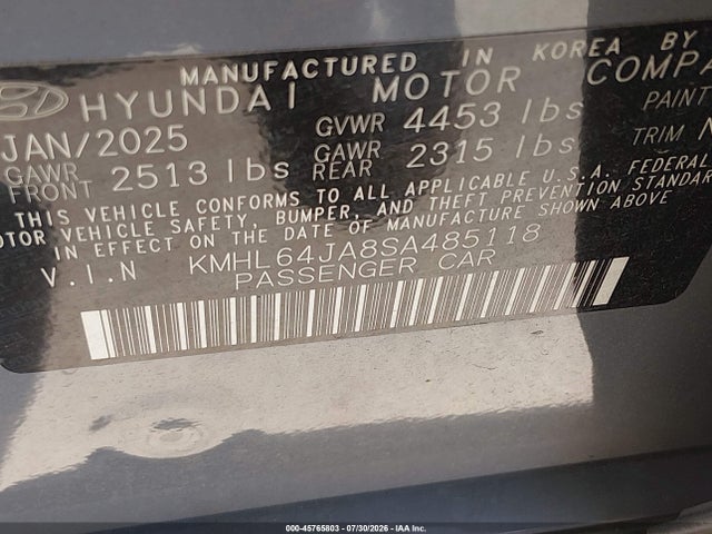 Hyundai SONATA SEL 2025 KMHL64JA8SA485118 Image 9