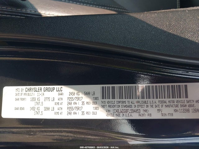 1C4BJWDG8FL594053 Jeep Wrangler Unlimited Freedom Edition