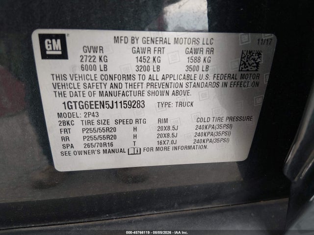 1GTG6EEN5J1159283 GMC Canyon Denali