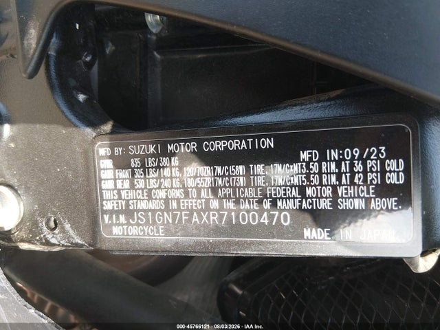 Suzuki GSX-R600 2024 JS1GN7FAXR7100470 Image 10