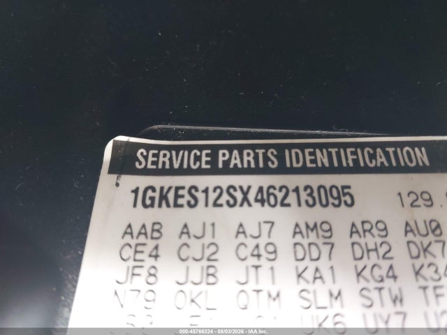 45766324 :رقم المزاد ، 1GKES12SX46213095 vin ، 2004 Gmc Envoy Xuv Slt مزاد بيع