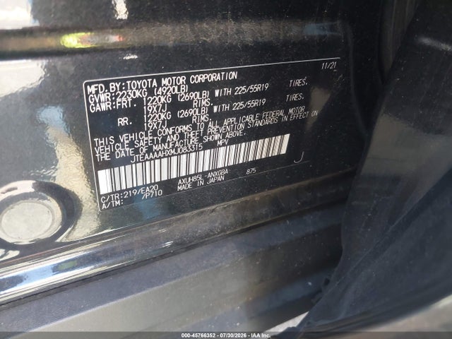 Toyota Venza Xle 2021 JTEAAAAHXMJ083315 Image 9