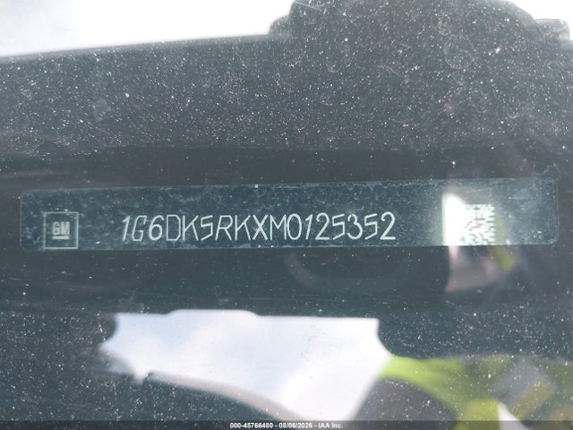 2021 Cadillac Ct4 Luxury მანქანა იყიდება აუქციონზე, vin: 1G6DK5RKXM0125352, აუქციონის ნომერი: 45766480