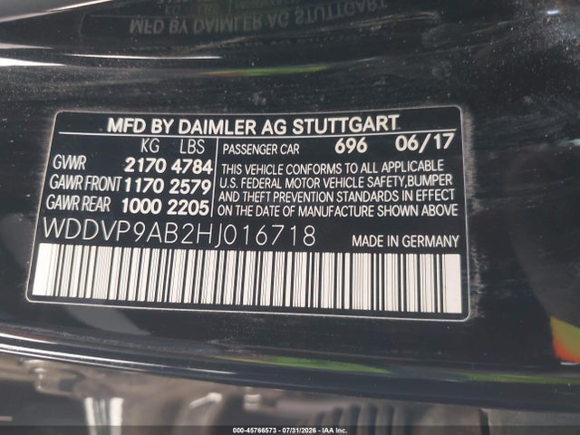 Mercedes-Benz B 250e 2017 WDDVP9AB2HJ016718 Image 9