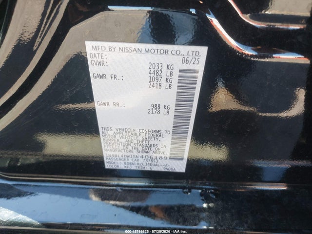 Nissan Altima Sv Awd 2025 1N4BL4DW1SN406189 Image 9
