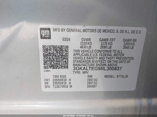 Продаж на аукціоні авто 2024 Gmc Terrain Awd Sle, vin: 3GKALTEG9RL300837, номер лоту: 45766689