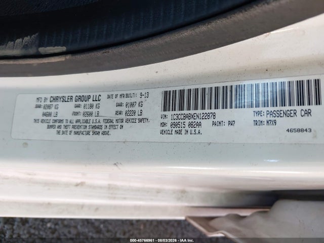 Aukcja sprzedaży 2014 Chrysler 200 Lx, vin: 1C3CCBABXEN122878, numer aukcji: 45766961