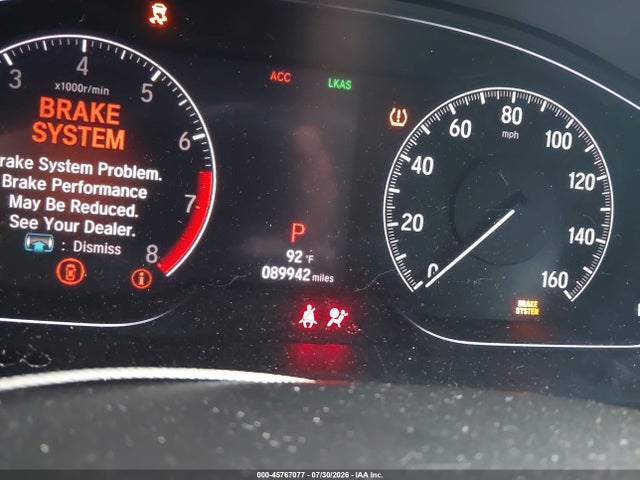 45767077 :رقم المزاد ، 1HGCV1F38KA162768 vin ، 2019 Honda Accord Sport مزاد بيع