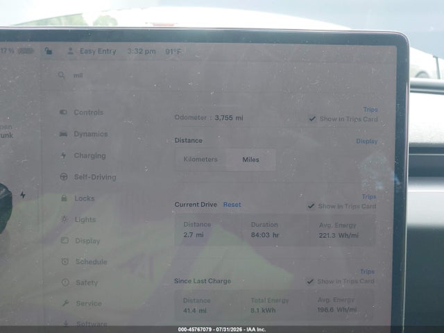 45767079 :رقم المزاد ، 5YJ3E1EA1TF167396 vin ، 2026 Tesla Model 3 Premium Rear-wheel Drive/rear-wheel Drive مزاد بيع