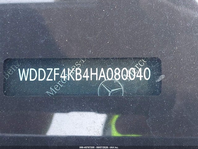 45767200 :رقم المزاد ، WDDZF4KB4HA080040 vin ، 2017 Mercedes-benz E 300 4matic مزاد بيع