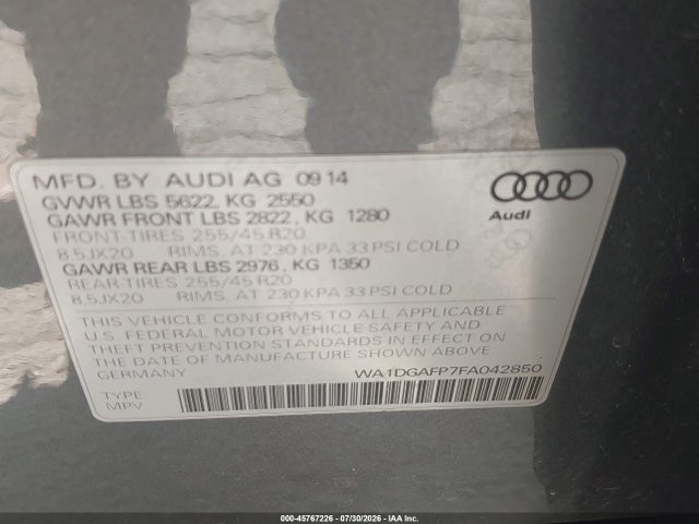 WA1DGAFP7FA042850 Audi Q5 3.0t Premium Plus