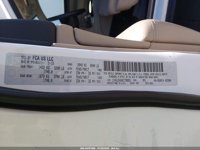 1C4RJEAGXKC788851 Jeep Grand Cherokee Laredo E 4x2