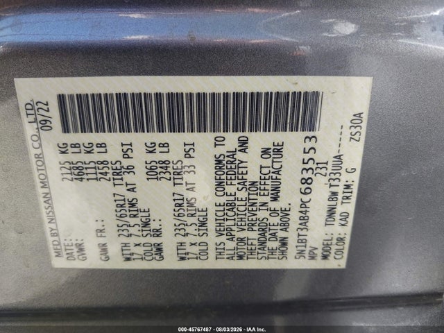 Nissan Rogue S Intelligent Awd 2023 5N1BT3AB4PC683553 Image 9