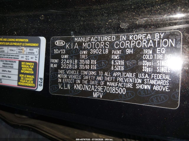 KIA Soul 2014 KNDJN2A29E7018500 Image 9