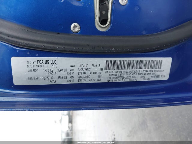 Продажа на аукционе авто 2016 Ram 1500 St, vin: 1C6RR7FT7GS418522, номер лота: 45767612