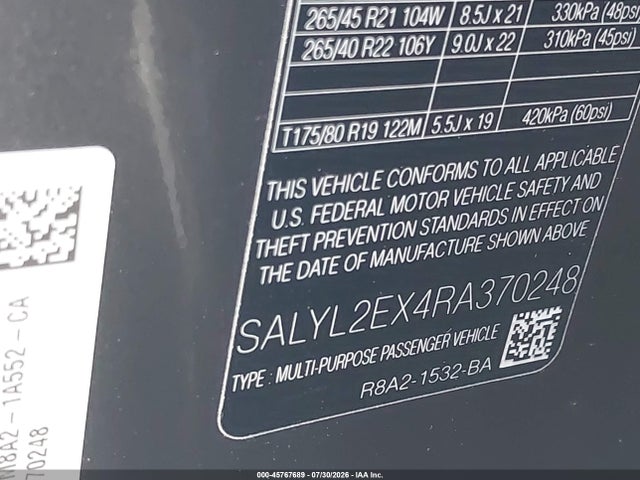 Land Rover Range Rover Velar P250 Dynamic Se 2024 SALYL2EX4RA370248 Image 9