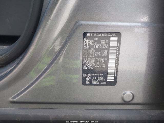 JN8AY2NC9H9502531 Nissan Armada Platinum