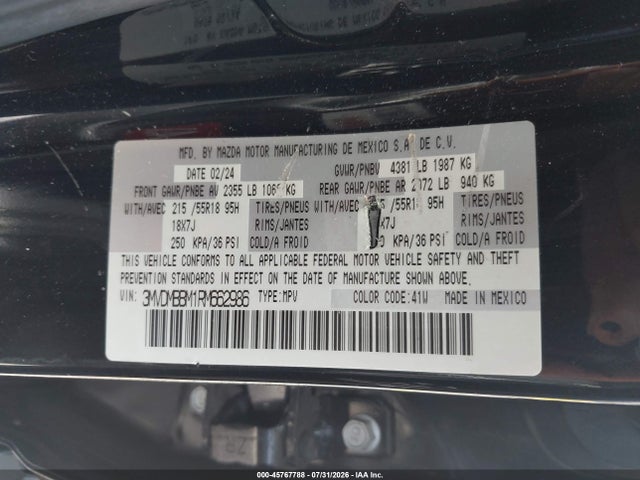Продажа на аукционе авто 2024 Mazda Cx-30 2.5 S Select Sport, vin: 3MVDMBBM1RM662986, номер лота: 45767788