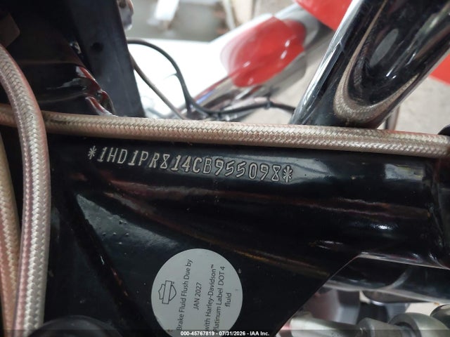 45767819 :رقم المزاد ، 1HD1PR814CB955098 vin ، 2012 Harley-davidson Flhtcuse7 Cvo Ultra Cls Electra Gld مزاد بيع