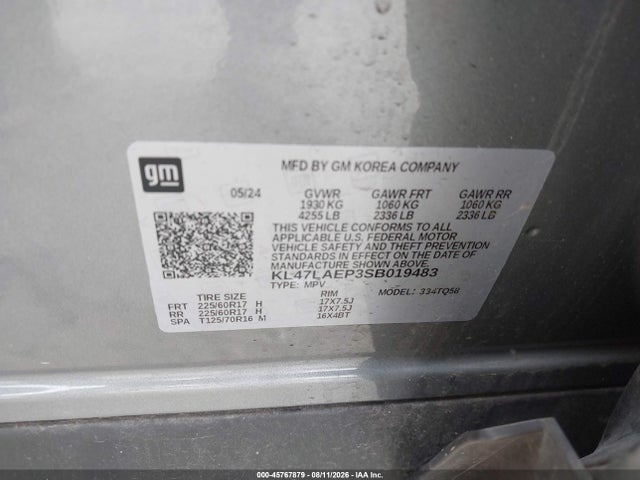 45767879 :رقم المزاد ، KL47LAEP3SB019483 vin ، 2025 Buick Envista Preferred Fwd مزاد بيع