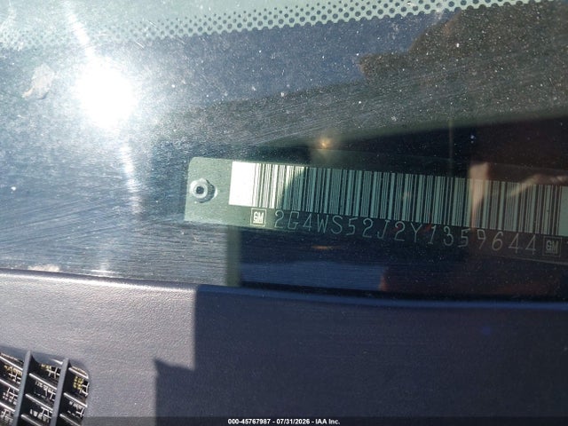 45767987 :رقم المزاد ، 2G4WS52J2Y1359644 vin ، 2000 Buick Century Custom مزاد بيع