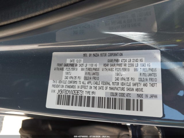 Продажа на аукционе авто 2022 Mazda Cx-5 2.5 S Carbon Edition, vin: JM3KFBCMXN0536731, номер лота: 45768055