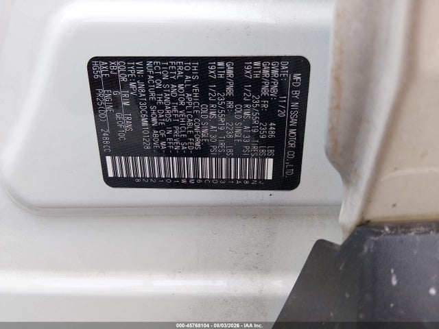 Продаж на аукціоні авто 2021 Nissan Rogue Platinum Fwd, vin: JN8AT3DC6MW101228, номер лоту: 45768104