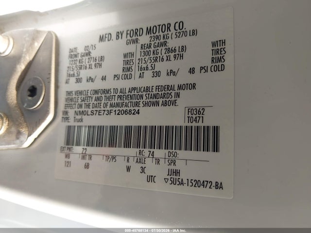 Ford Transit Connect Xl 2015 NM0LS7E73F1206824 Image 9