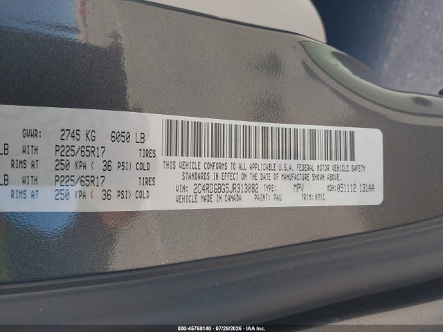 Dodge Grand Caravan Se 2018 2C4RDGBG5JR313082 Image 9