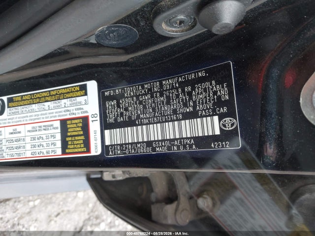 45768224 :رقم المزاد ، 4T1BK1EB7EU131618 vin ، 2014 Toyota Avalon Limited مزاد بيع