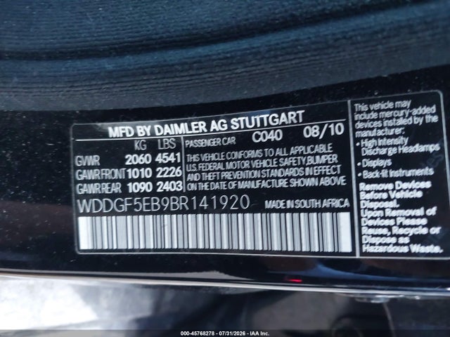 Продаж на аукціоні авто 2011 Mercedes-benz C 300 Luxury/sport, vin: WDDGF5EB9BR141920, номер лоту: 45768278