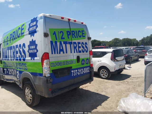 45768412 :رقم المزاد ، 3C6TRVBG8EE110617 vin ، 2014 Ram Promaster 1500 مزاد بيع