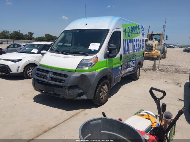 45768412 :رقم المزاد ، 3C6TRVBG8EE110617 vin ، 2014 Ram Promaster 1500 مزاد بيع