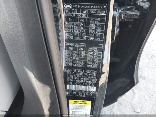 Продаж на аукціоні авто 2018 Land Rover Discovery Sport Se, vin: SALCP2RX0JH778332, номер лоту: 45768446